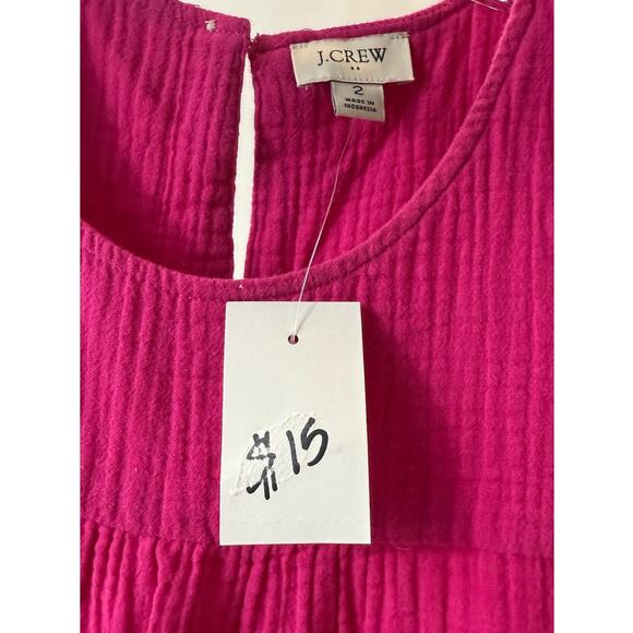 J Crew Womens Pink Mini Gauze Dress Sleeveless Style BP628 New with Tags - Picture 5 of 7